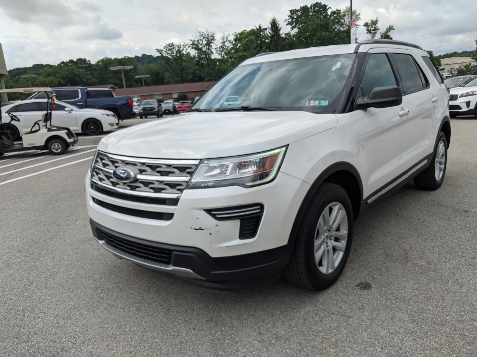 Pre-Owned 2018 Ford Explorer XLT in White Platinum Metallic Tri-Coat ...